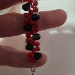 Red and black bracelet